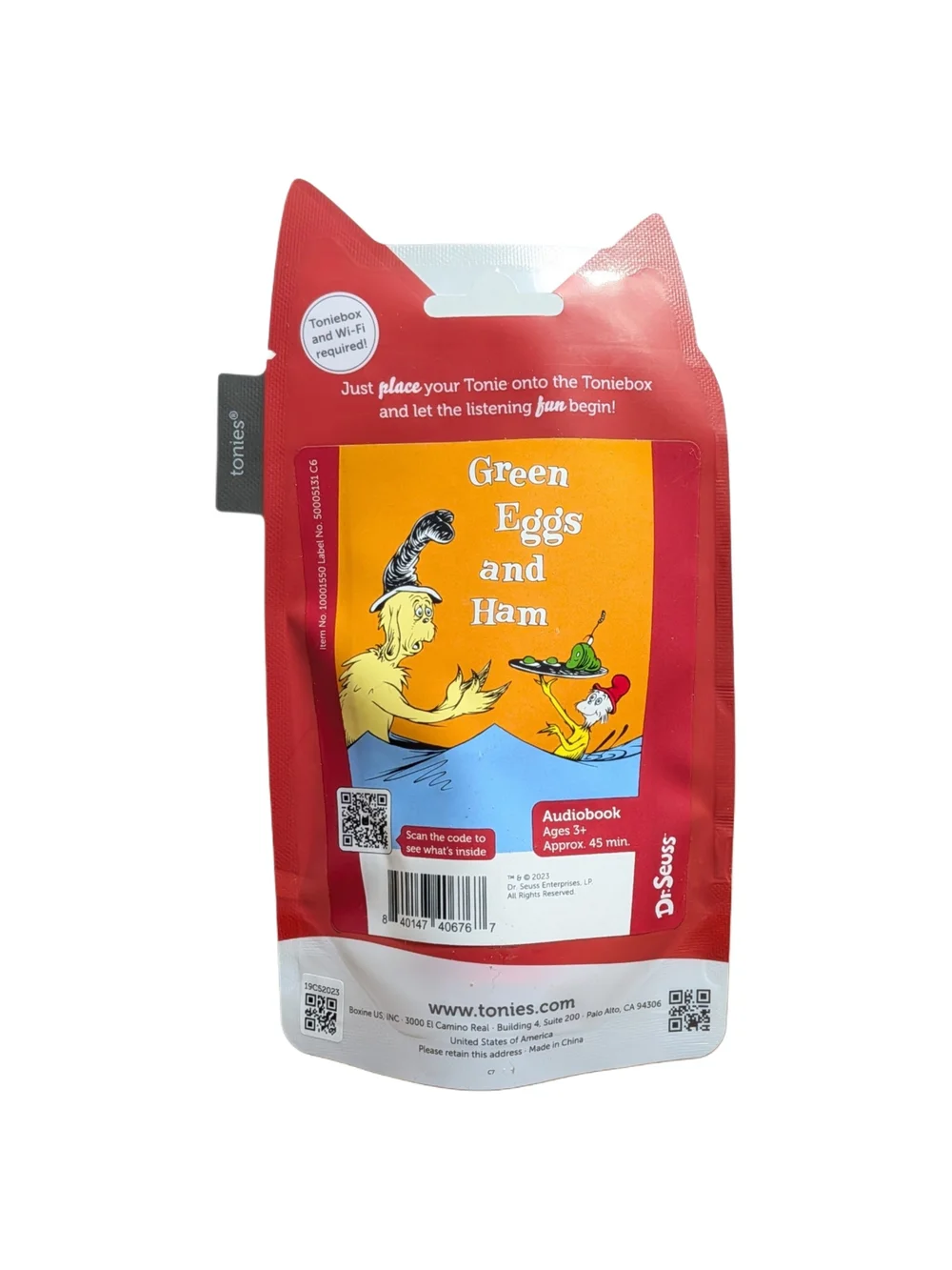 Tonies Green Eggs and Ham Audio Character - Yellow Figure